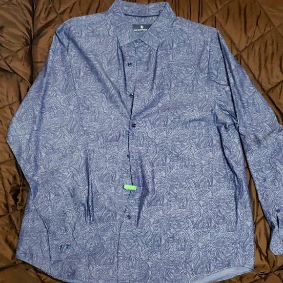 Men's Hart Schaffer Marx Paisley Button Up - Picture 1 of 2